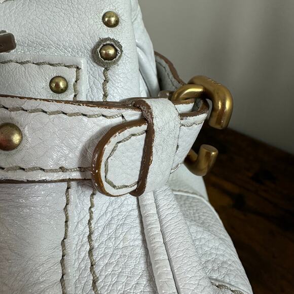 Chloe Paddington White Leather Satchel Bag Vintage Authentic - Picture 10 of 16